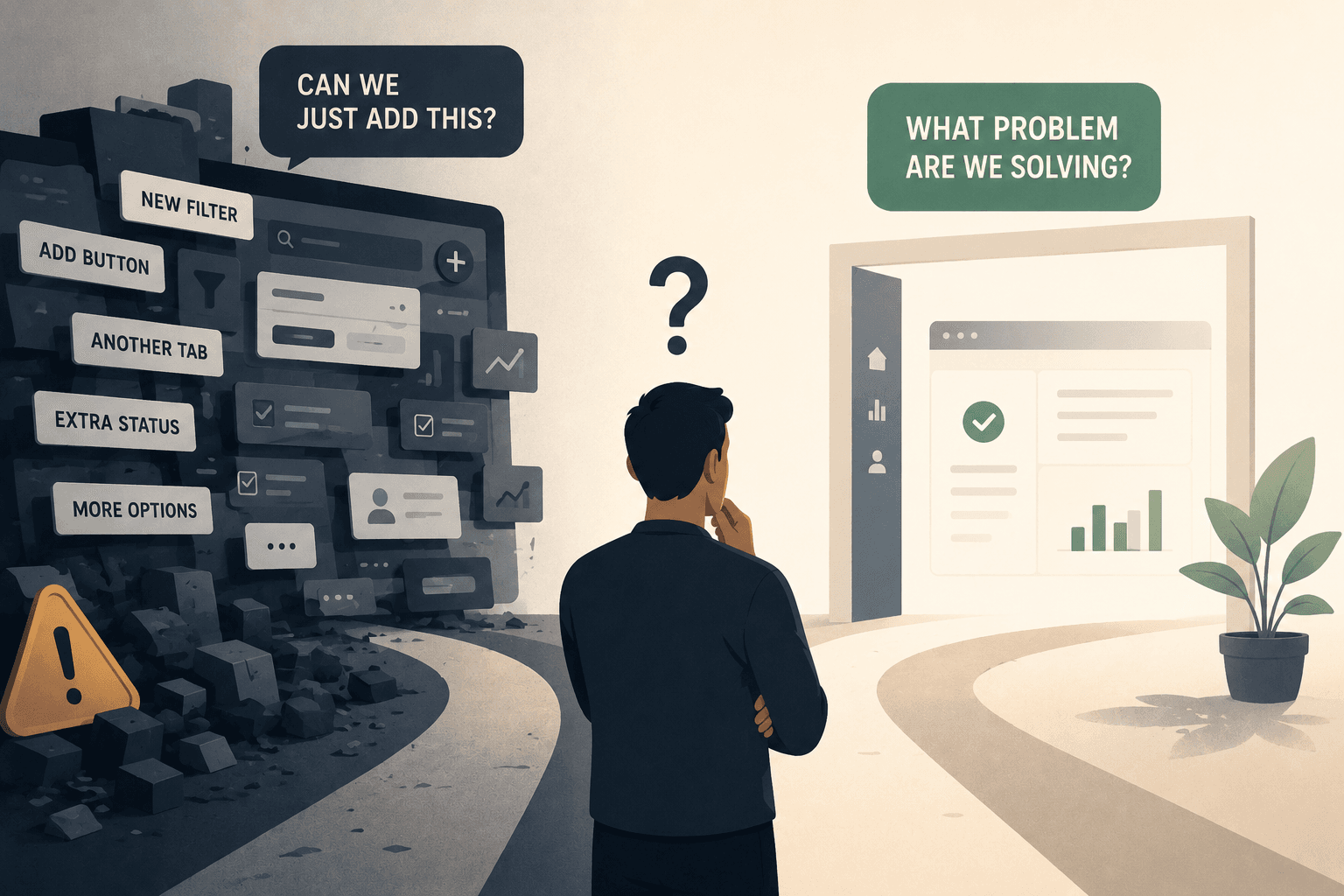 Before Adding Another Feature, Ask What Problem We're Actually Solving